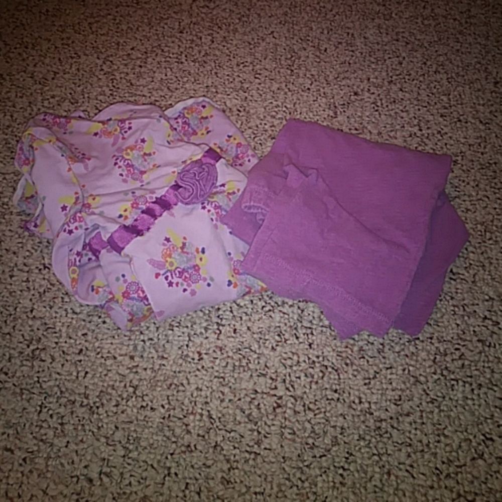 Purple foral set